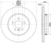 Bremsscheibe HELLA 8DD 355 123-231