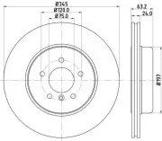 Bremsscheibe HELLA 8DD 355 119-341