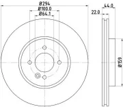 Bremsscheibe HELLA 8DD 355 115-871