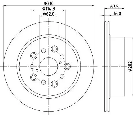 Bremsscheibe HELLA 8DD 355 122-231 Bild Bremsscheibe HELLA 8DD 355 122-231