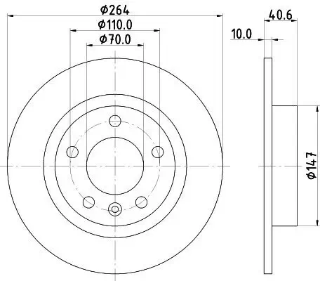Bremsscheibe HELLA 8DD 355 118-171 Bild Bremsscheibe HELLA 8DD 355 118-171
