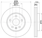 Bremsscheibe HELLA 8DD 355 129-081