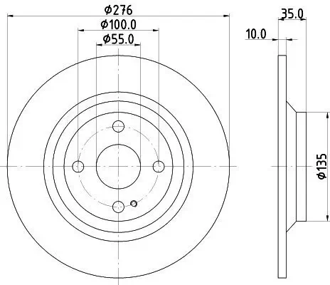 Bremsscheibe HELLA 8DD 355 116-071 Bild Bremsscheibe HELLA 8DD 355 116-071