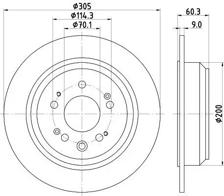 Bremsscheibe Hinterachse HELLA 8DD 355 116-111 Bild Bremsscheibe Hinterachse HELLA 8DD 355 116-111