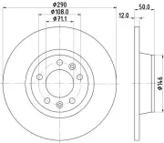 Bremsscheibe HELLA 8DD 355 116-171