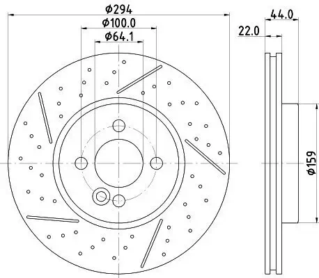 Bremsscheibe Vorderachse HELLA 8DD 355 116-211 Bild Bremsscheibe Vorderachse HELLA 8DD 355 116-211