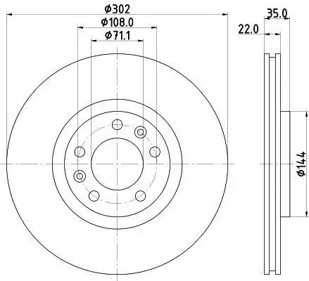 Bremsscheibe HELLA 8DD 355 116-231 Bild Bremsscheibe HELLA 8DD 355 116-231