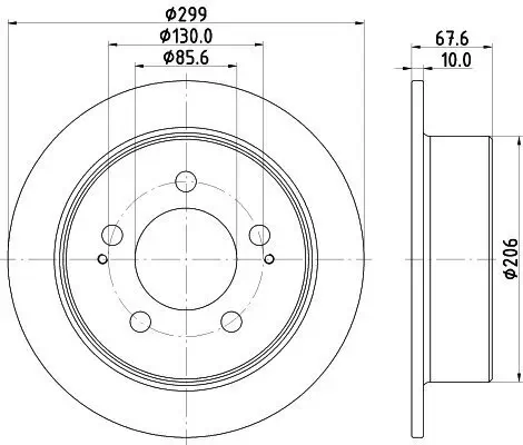 Bremsscheibe HELLA 8DD 355 116-341 Bild Bremsscheibe HELLA 8DD 355 116-341