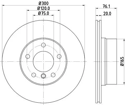 Bremsscheibe HELLA 8DD 355 120-901 Bild Bremsscheibe HELLA 8DD 355 120-901