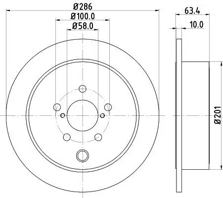 Bremsscheibe HELLA 8DD 355 116-421 Bild Bremsscheibe HELLA 8DD 355 116-421