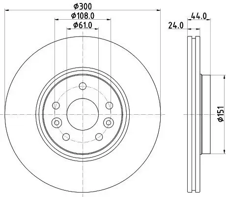 Bremsscheibe HELLA 8DD 355 120-941 Bild Bremsscheibe HELLA 8DD 355 120-941