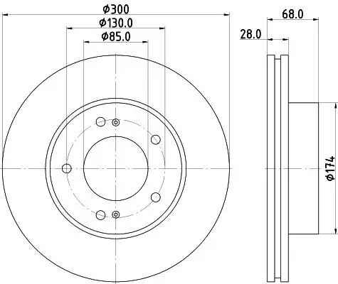 Bremsscheibe HELLA 8DD 355 116-461 Bild Bremsscheibe HELLA 8DD 355 116-461