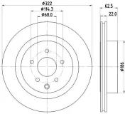 Bremsscheibe HELLA 8DD 355 120-551