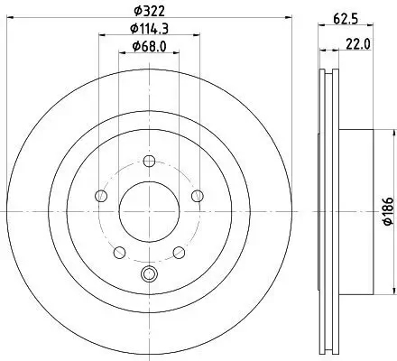 Bremsscheibe HELLA 8DD 355 120-551 Bild Bremsscheibe HELLA 8DD 355 120-551