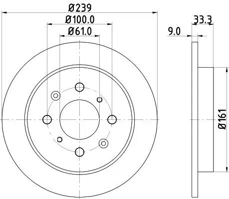 Bremsscheibe HELLA 8DD 355 117-871 Bild Bremsscheibe HELLA 8DD 355 117-871