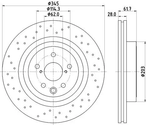 Bremsscheibe HELLA 8DD 355 116-511 Bild Bremsscheibe HELLA 8DD 355 116-511