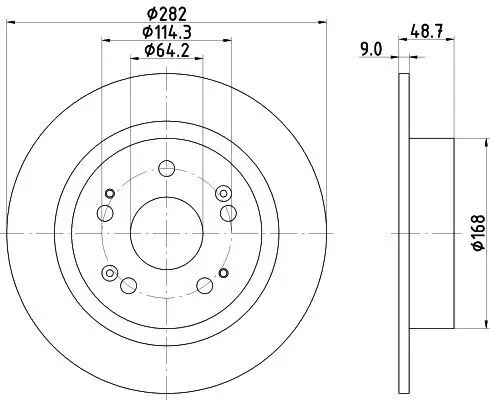 Bremsscheibe HELLA 8DD 355 116-521 Bild Bremsscheibe HELLA 8DD 355 116-521