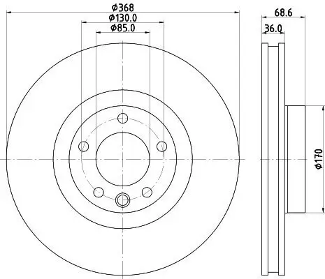Bremsscheibe HELLA 8DD 355 119-521 Bild Bremsscheibe HELLA 8DD 355 119-521