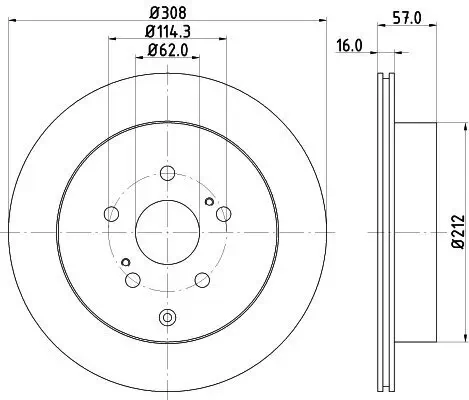 Bremsscheibe Hinterachse HELLA 8DD 355 116-781 Bild Bremsscheibe Hinterachse HELLA 8DD 355 116-781