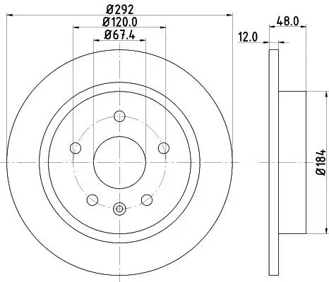 Bremsscheibe HELLA 8DD 355 116-831 Bild Bremsscheibe HELLA 8DD 355 116-831