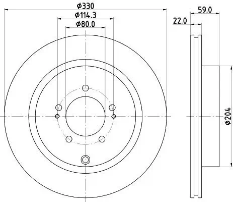 Bremsscheibe Hinterachse HELLA 8DD 355 116-881 Bild Bremsscheibe Hinterachse HELLA 8DD 355 116-881