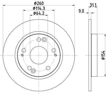Bremsscheibe HELLA 8DD 355 117-901 Bild Bremsscheibe HELLA 8DD 355 117-901