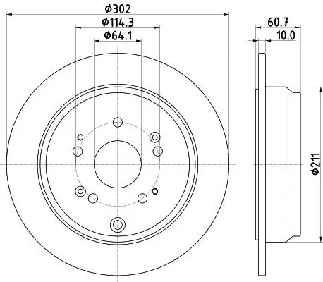 Bremsscheibe HELLA 8DD 355 119-221 Bild Bremsscheibe HELLA 8DD 355 119-221