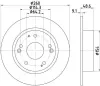Bremsscheibe Hinterachse HELLA 8DD 355 117-091 Bild Bremsscheibe Hinterachse HELLA 8DD 355 117-091