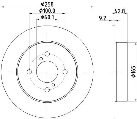 Bremsscheibe Hinterachse HELLA 8DD 355 122-521 Bild Bremsscheibe Hinterachse HELLA 8DD 355 122-521