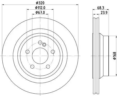 Bremsscheibe Hinterachse HELLA 8DD 355 122-951 Bild Bremsscheibe Hinterachse HELLA 8DD 355 122-951