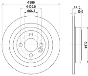 Bremsscheibe HELLA 8DD 355 122-971