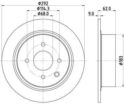 Bremsscheibe HELLA 8DD 355 122-981 Bild Bremsscheibe HELLA 8DD 355 122-981