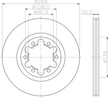 Bremsscheibe HELLA 8DD 355 117-671 Bild Bremsscheibe HELLA 8DD 355 117-671