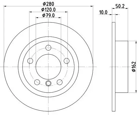 Bremsscheibe HELLA 8DD 355 123-001 Bild Bremsscheibe HELLA 8DD 355 123-001