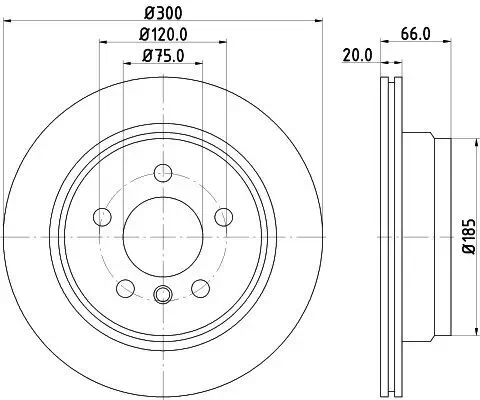 Bremsscheibe Hinterachse HELLA 8DD 355 118-271 Bild Bremsscheibe Hinterachse HELLA 8DD 355 118-271