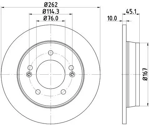 Bremsscheibe HELLA 8DD 355 129-451 Bild Bremsscheibe HELLA 8DD 355 129-451