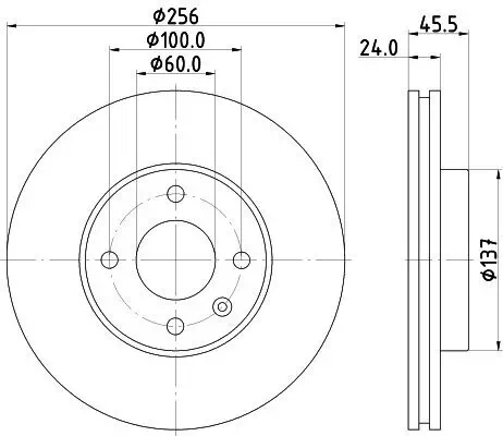 Bremsscheibe HELLA 8DD 355 119-351 Bild Bremsscheibe HELLA 8DD 355 119-351