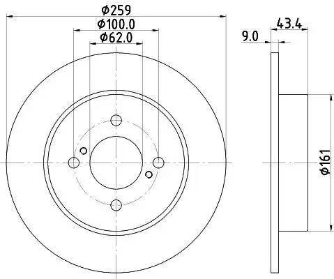 Bremsscheibe HELLA 8DD 355 118-511 Bild Bremsscheibe HELLA 8DD 355 118-511