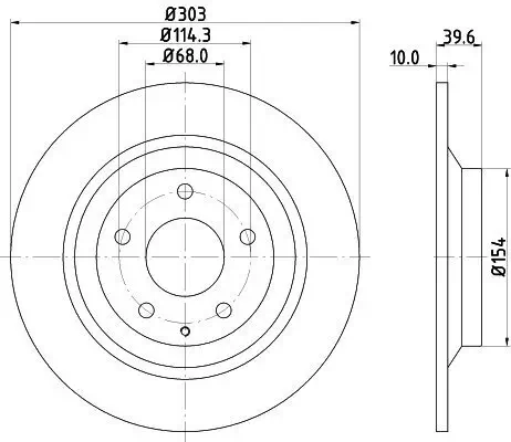 Bremsscheibe HELLA 8DD 355 118-541 Bild Bremsscheibe HELLA 8DD 355 118-541