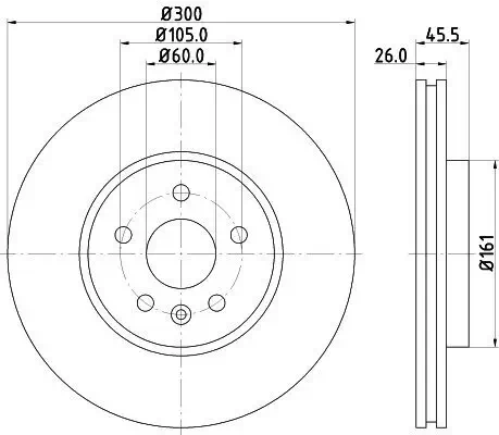 Bremsscheibe HELLA 8DD 355 118-391 Bild Bremsscheibe HELLA 8DD 355 118-391