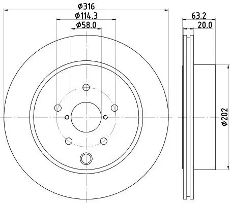 Bremsscheibe HELLA 8DD 355 118-451 Bild Bremsscheibe HELLA 8DD 355 118-451
