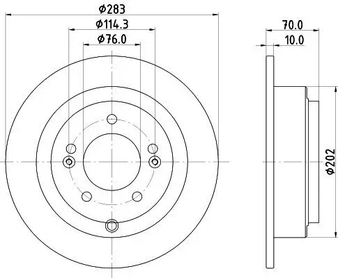 Bremsscheibe HELLA 8DD 355 118-091 Bild Bremsscheibe HELLA 8DD 355 118-091
