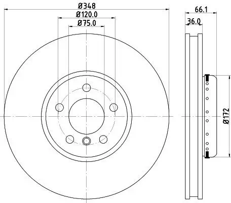 Bremsscheibe HELLA 8DD 355 120-881 Bild Bremsscheibe HELLA 8DD 355 120-881