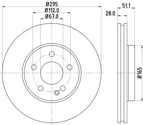 Bremsscheibe Vorderachse HELLA 8DD 355 119-411 Bild Bremsscheibe Vorderachse HELLA 8DD 355 119-411