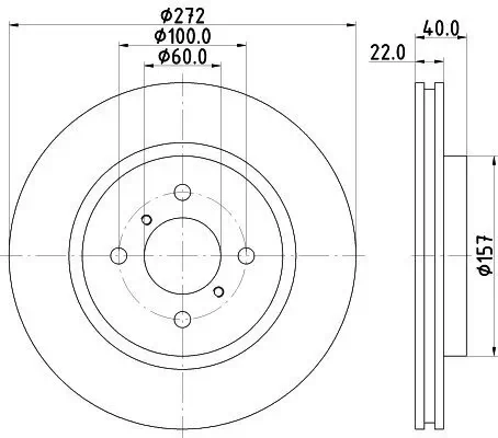 Bremsscheibe HELLA 8DD 355 119-471 Bild Bremsscheibe HELLA 8DD 355 119-471