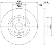 Bremsscheibe HELLA 8DD 355 119-511