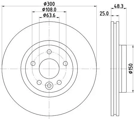 Bremsscheibe HELLA 8DD 355 119-511 Bild Bremsscheibe HELLA 8DD 355 119-511