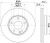 Bremsscheibe HELLA 8DD 355 129-671 Bild Bremsscheibe HELLA 8DD 355 129-671