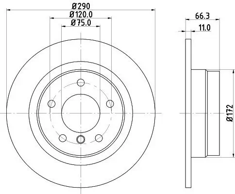 Bremsscheibe HELLA 8DD 355 120-231 Bild Bremsscheibe HELLA 8DD 355 120-231