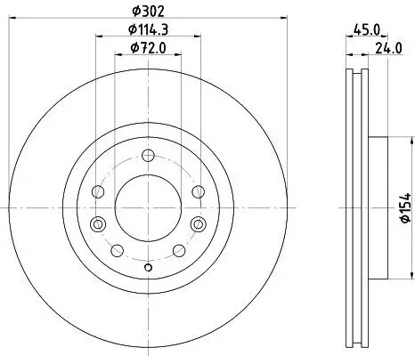 Bremsscheibe HELLA 8DD 355 120-301 Bild Bremsscheibe HELLA 8DD 355 120-301